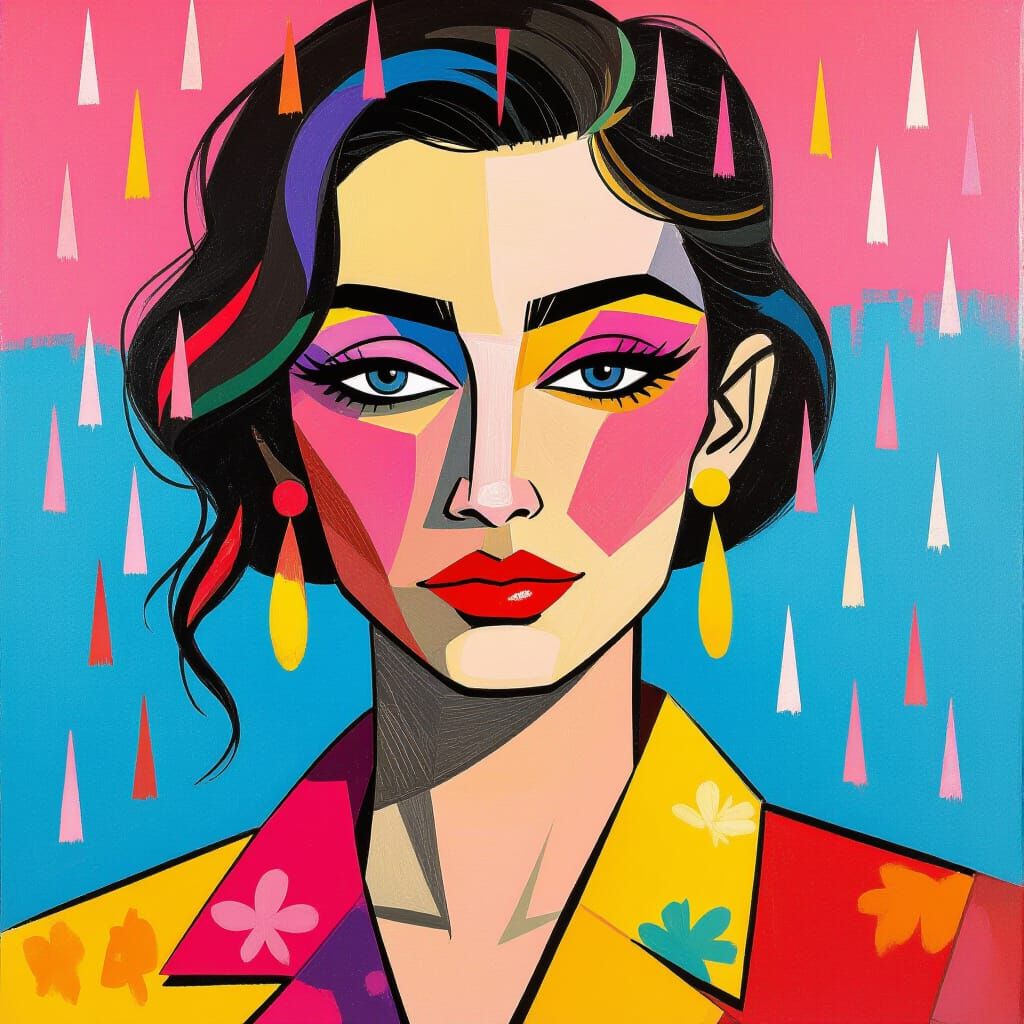 Eyebrows in Rainfall: A Stylized Composition