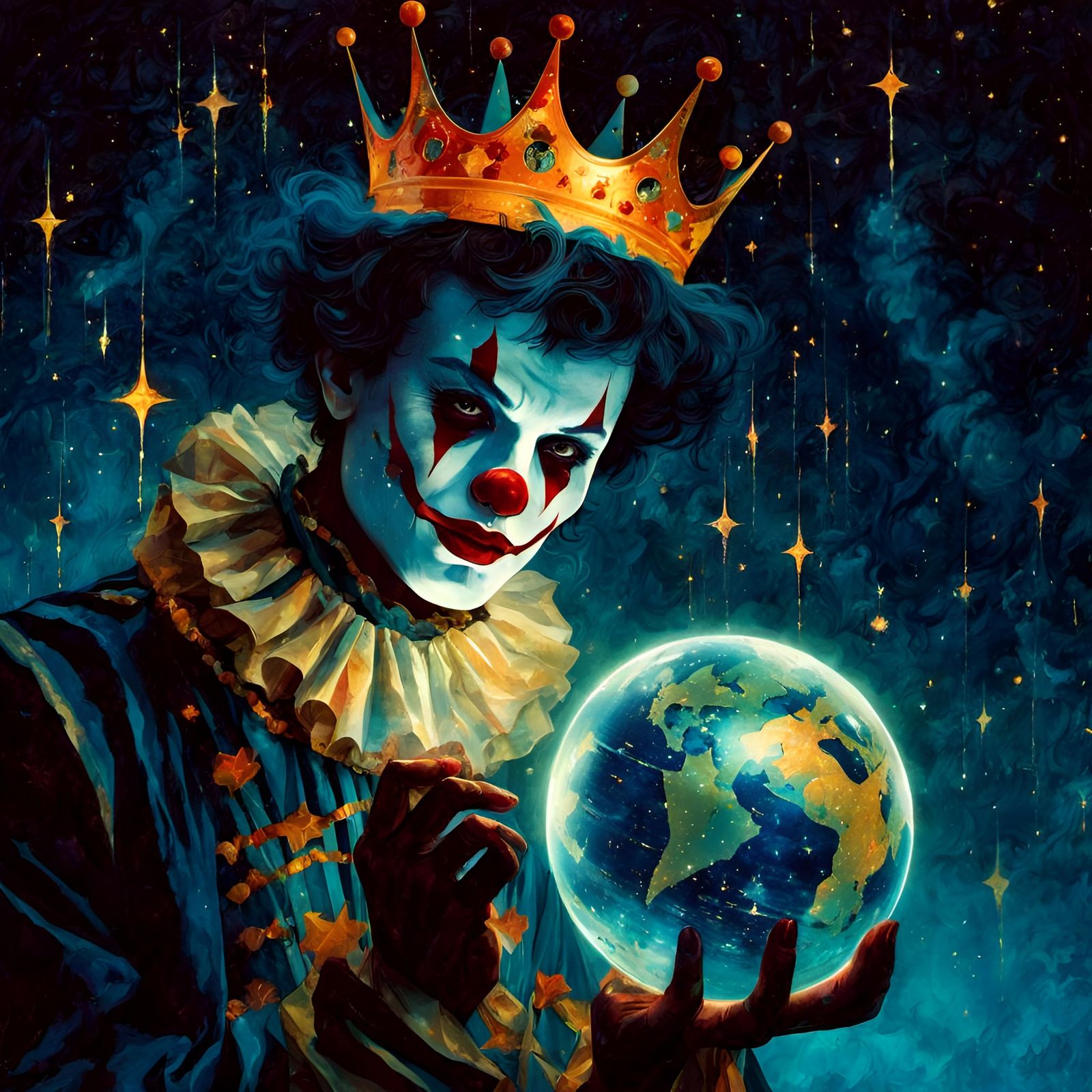 Crowned Starry Clown Holds the World: Manga Illustration