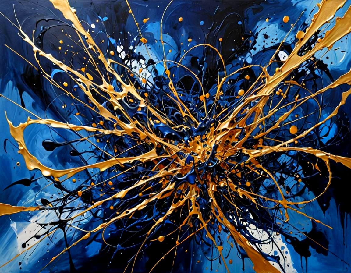 Abstract Oil Painting in Caravaggism Style