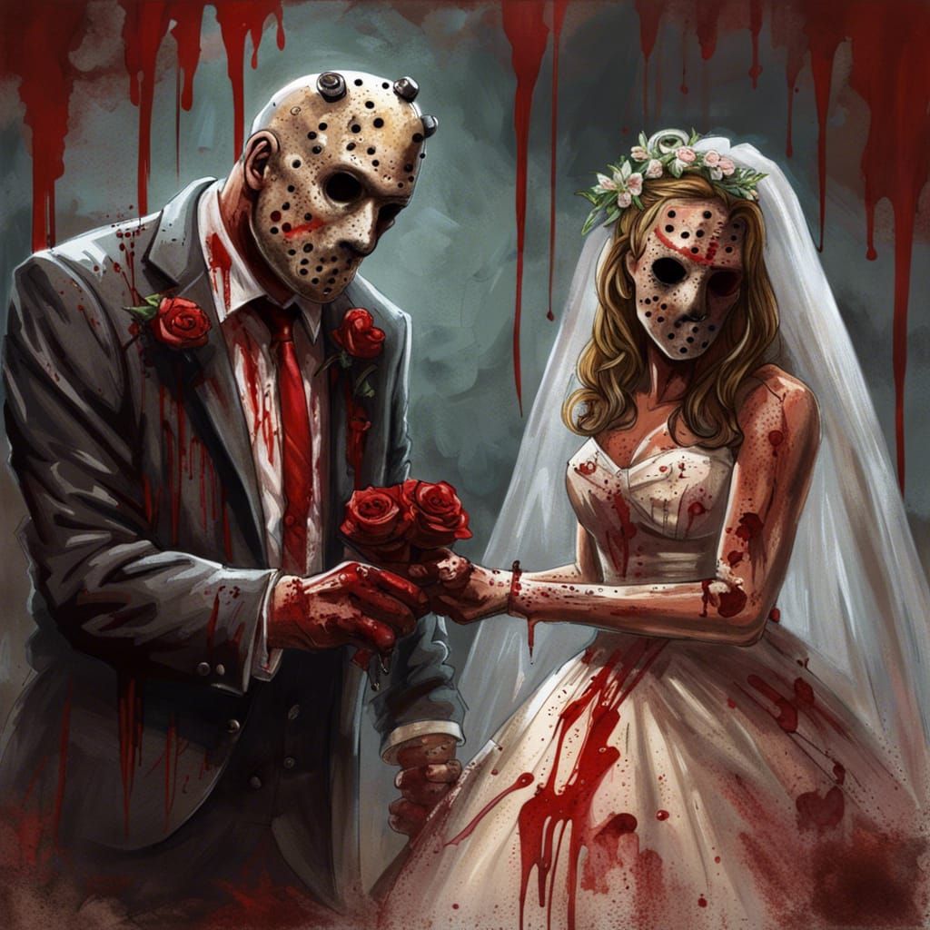 Sinister Horror Wedding as Digital Art