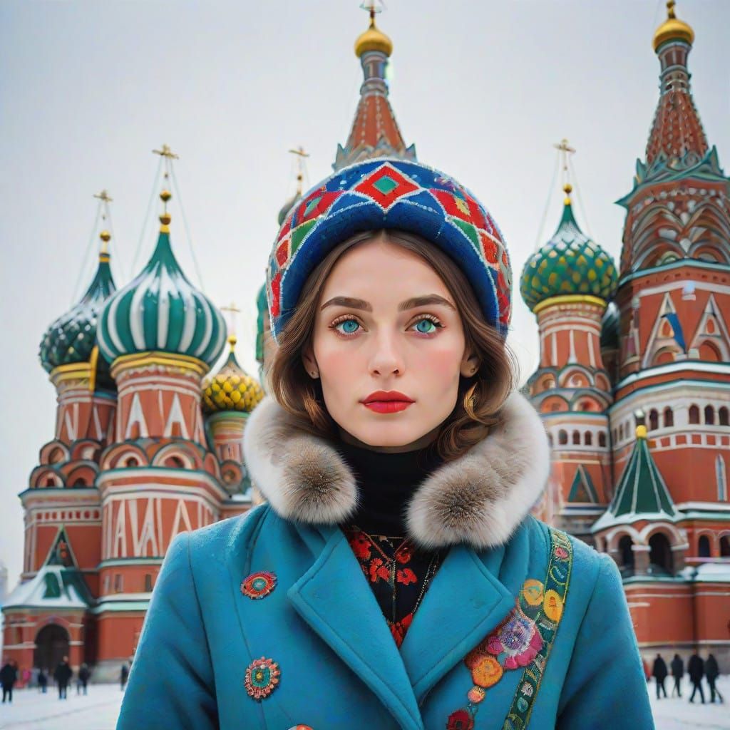 Surreal Slavic Goddess in Moscow with Ocean Eyes