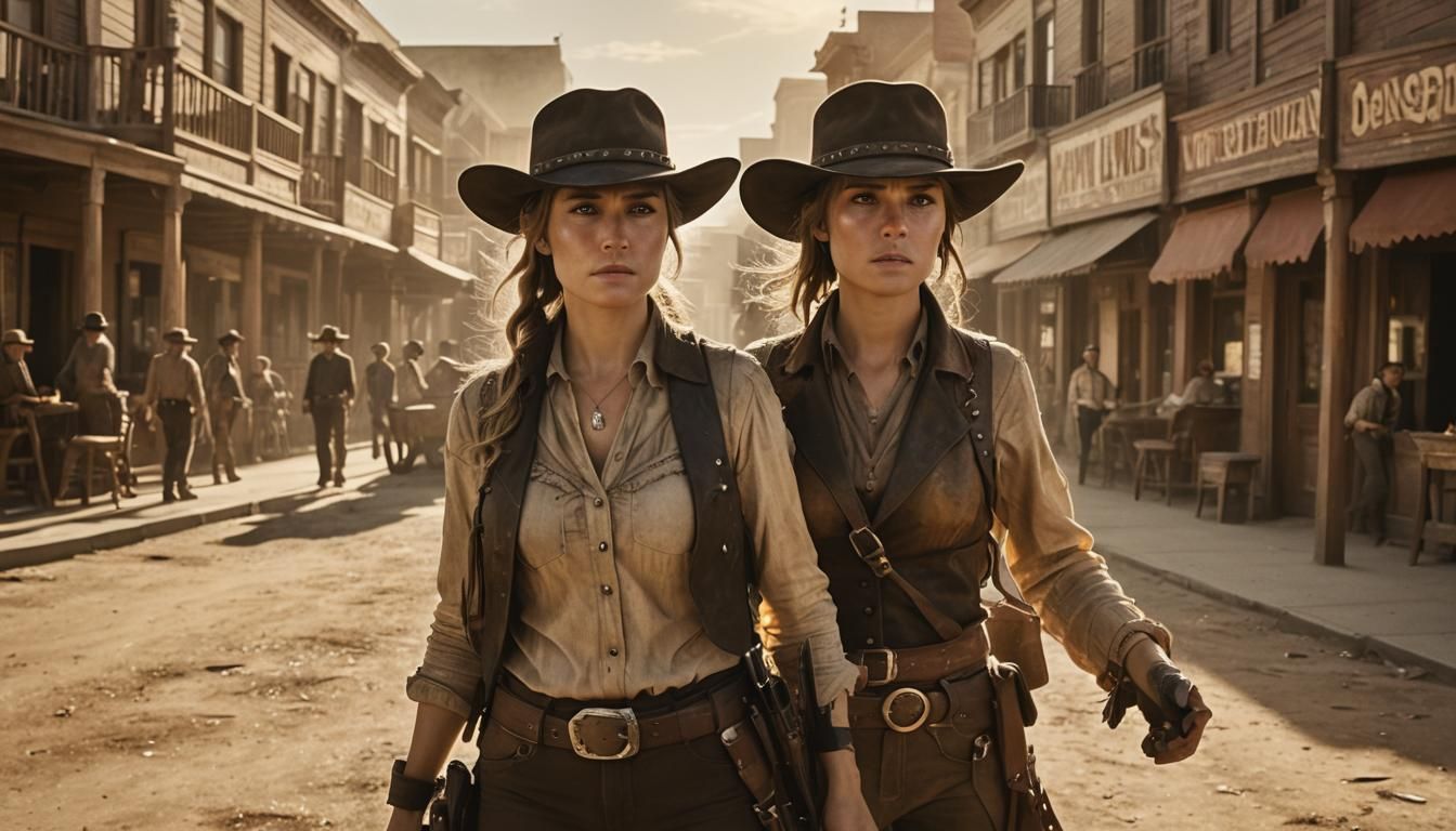 female gunslinger, old west setting