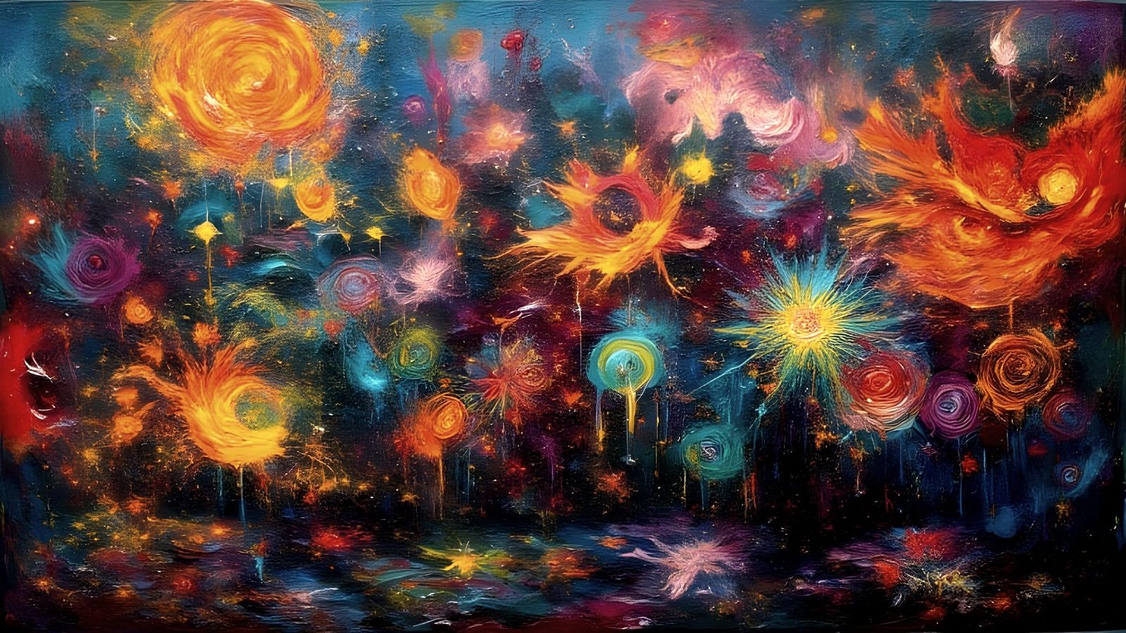 Surreal Abstract Art in Bloom Style