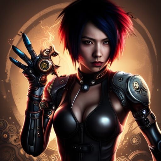 Steampunk Female Yazuka Boss 01