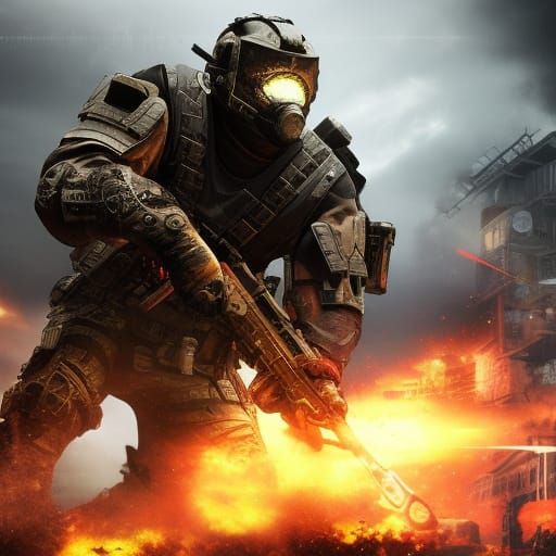 Call of Duty Juggernaut Digital Matte Painting