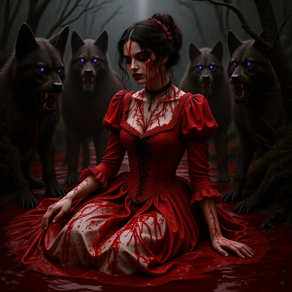 Crimson Rivers: A Morbid Tapestry of Sorrow