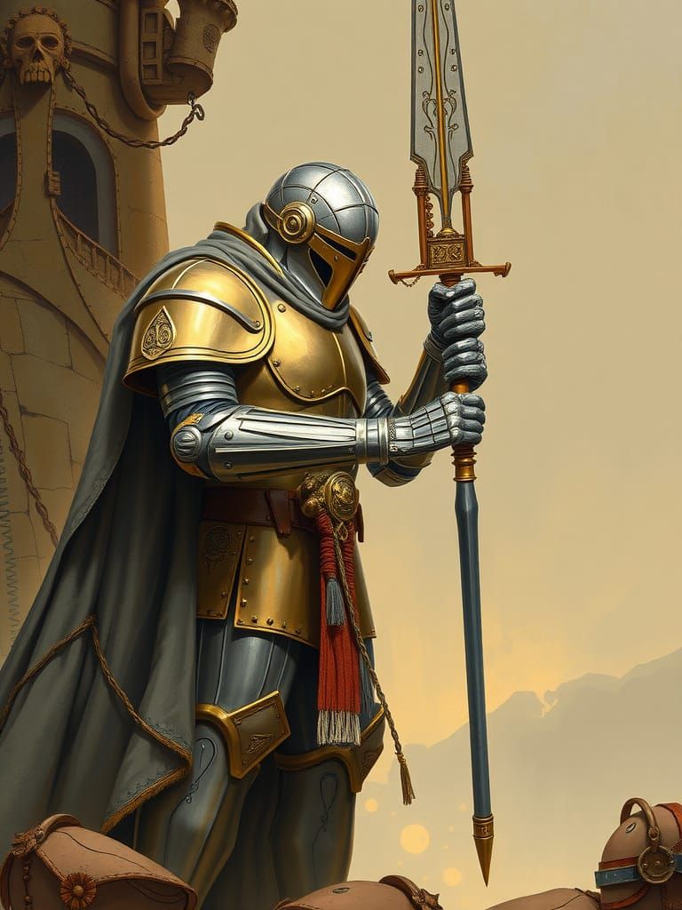 Warforged in Art Nouveau Style