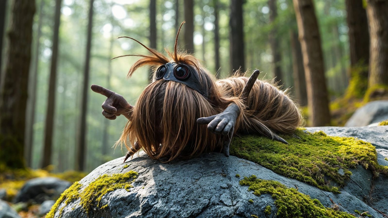 Furry Millipede Sage in Ancient Forest