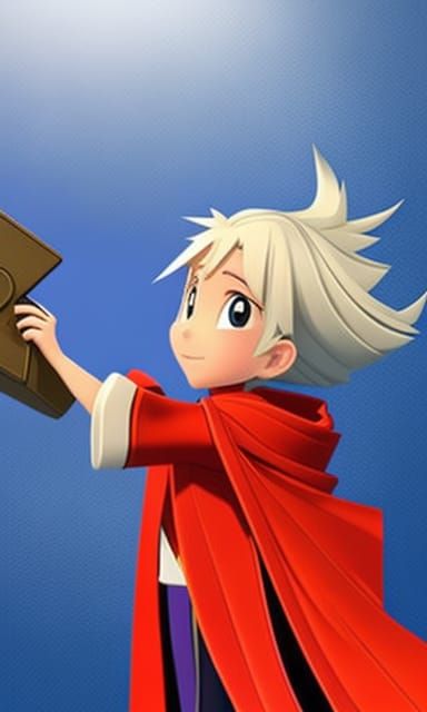 Anime Boy with Metal Box in 3D Digital Art