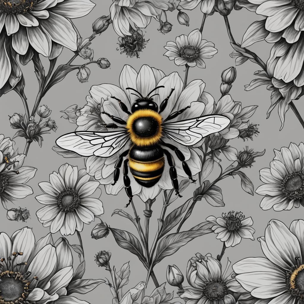 Bee on Flower in 4K Quality