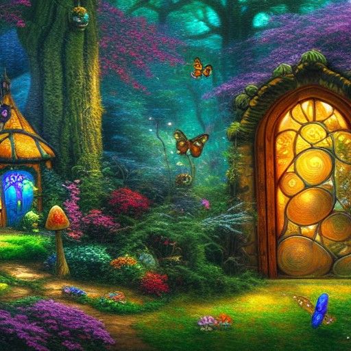 Enchanted Fairy Acorn House in Astral Forest