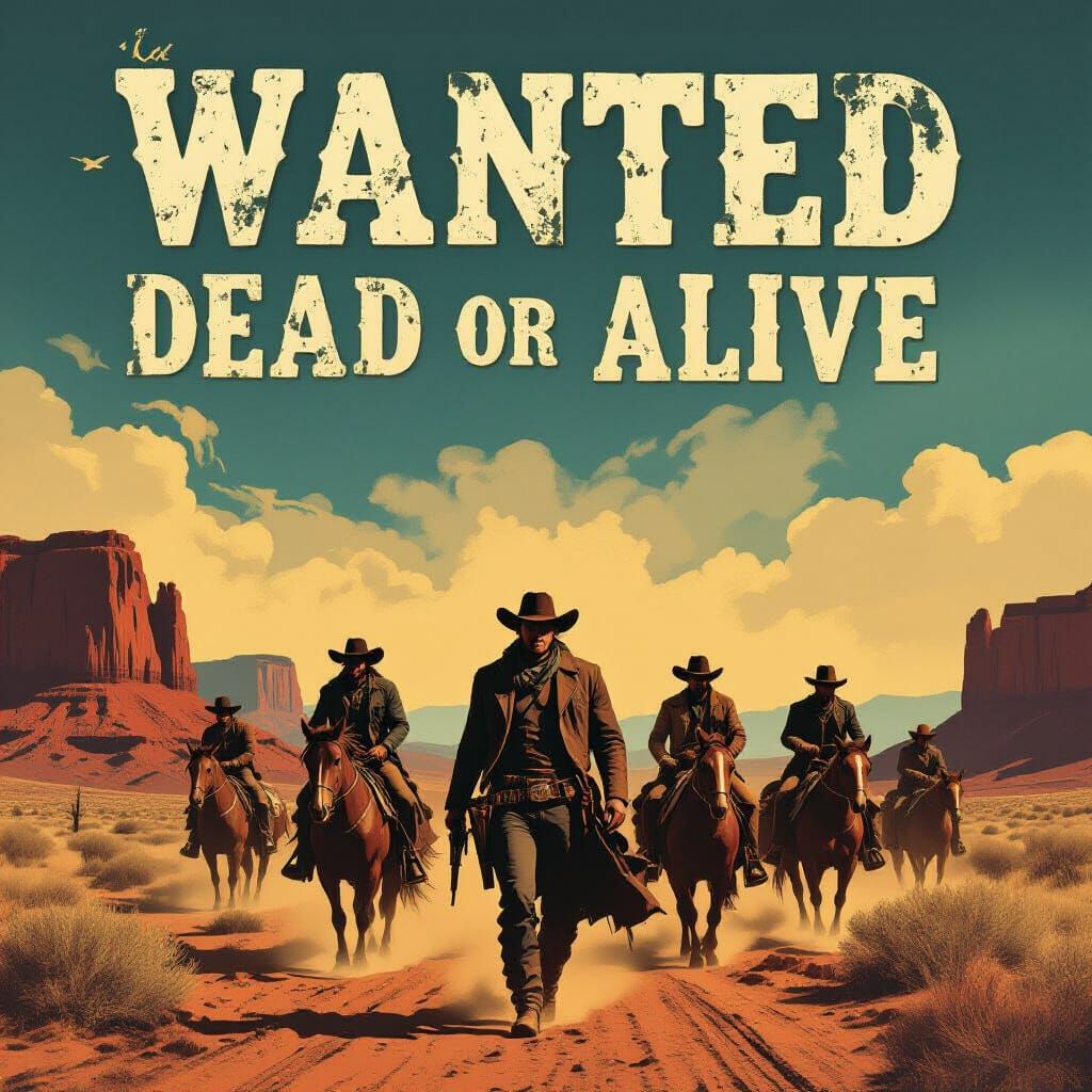 Wanted Dead or Alive Outlaw Gang Movie Poster