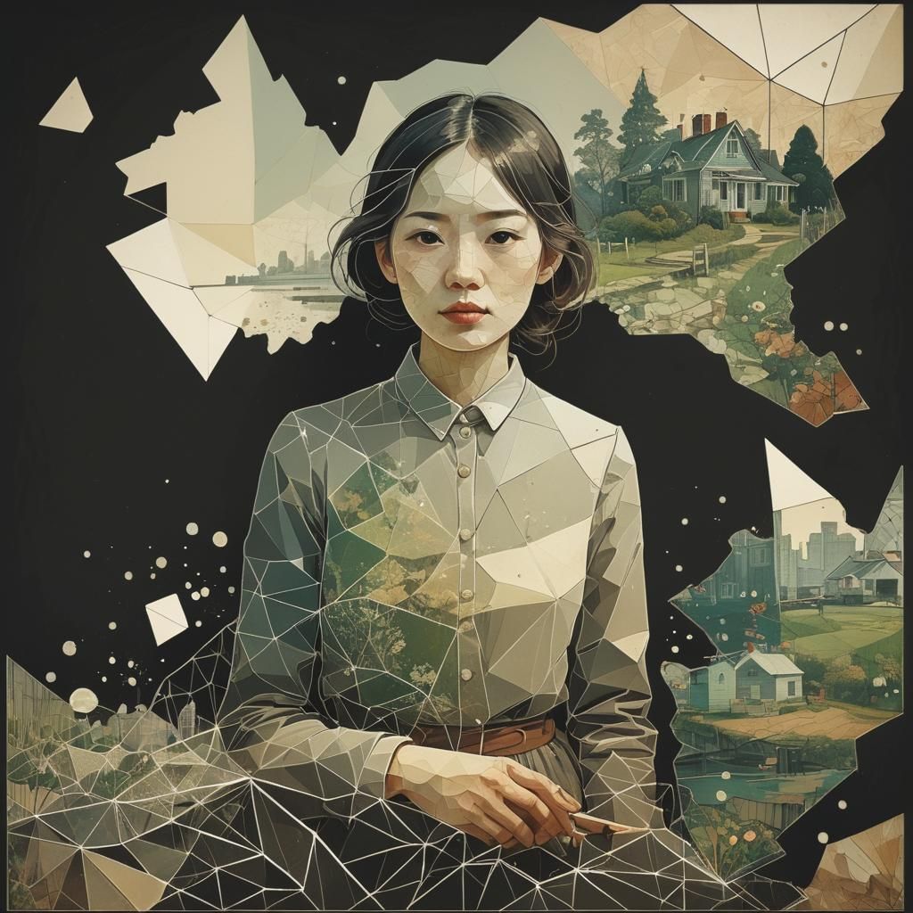 Influential Artistic Mashup with Distressed Photo Elements