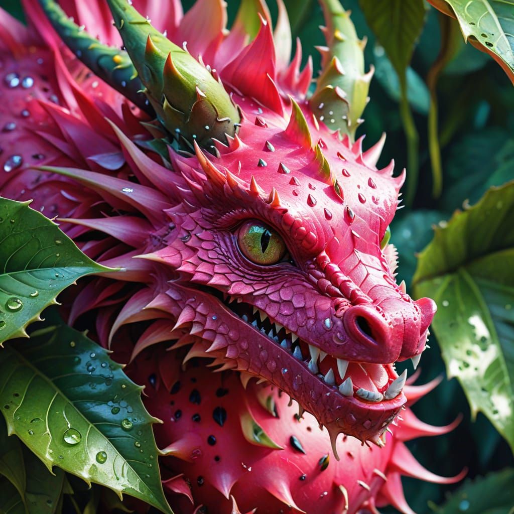 Dragon Face on a Dragonfruit