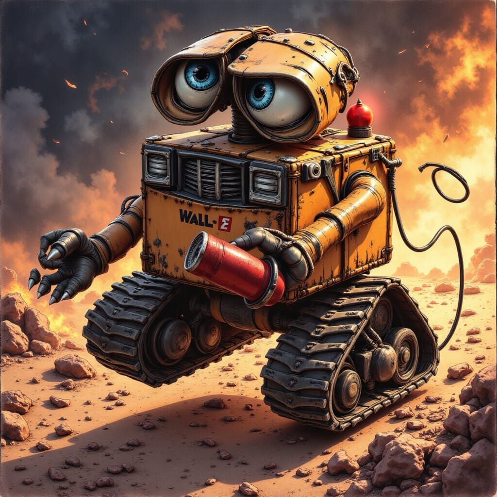 WALL-E in a Futuristic Space Adventure