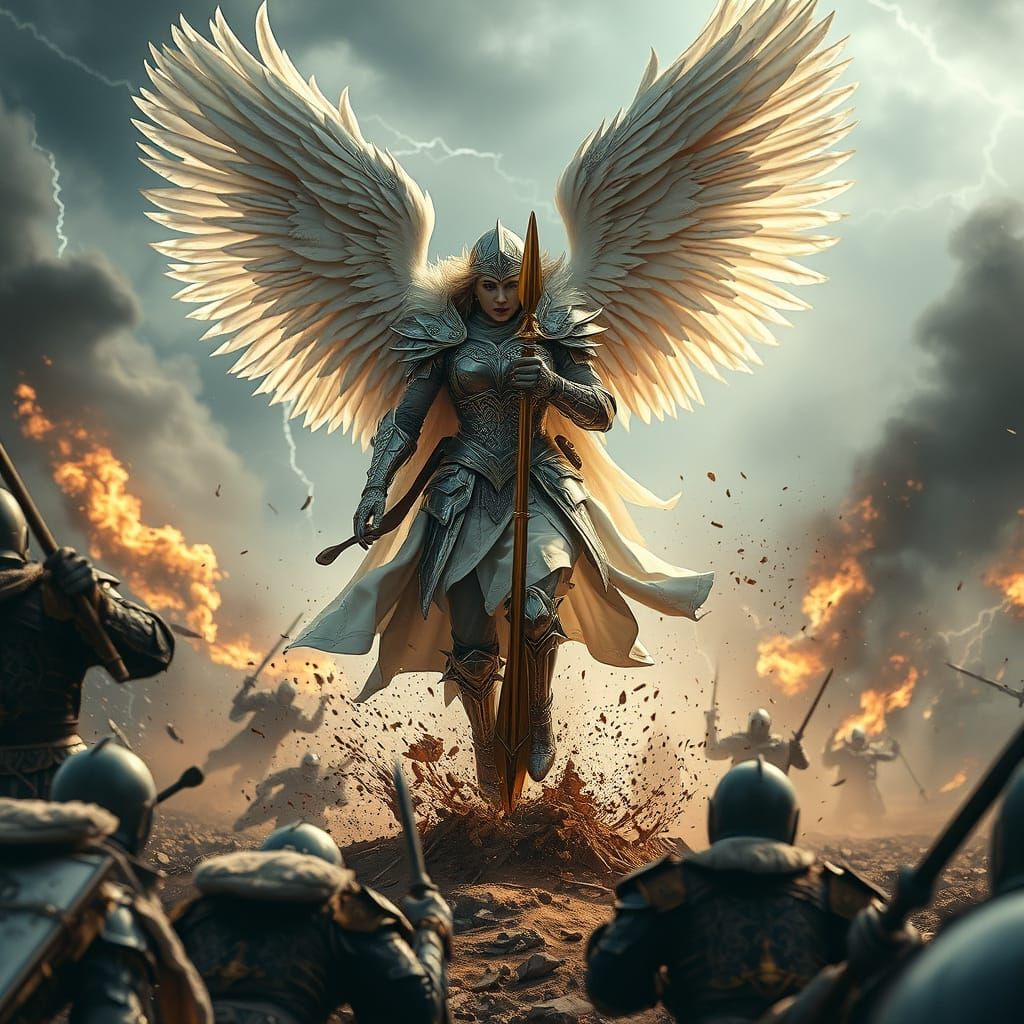 Valkyrie Priestess Descends onto Battlefield