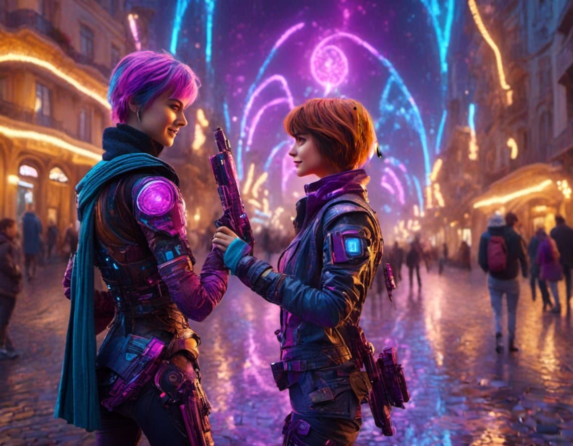 Sabine Wren in Baku: Cyberpunk Street Scene