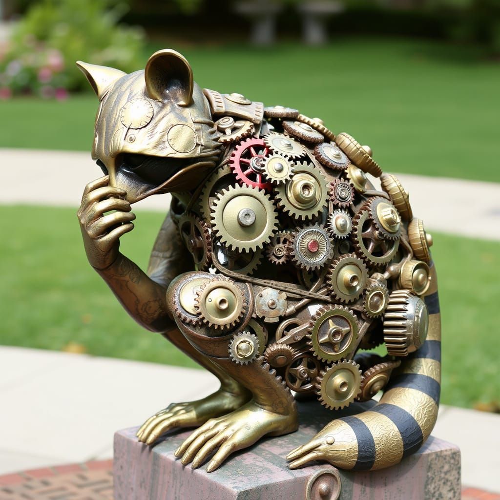 Raccoon Mechanism Contemplates Existence