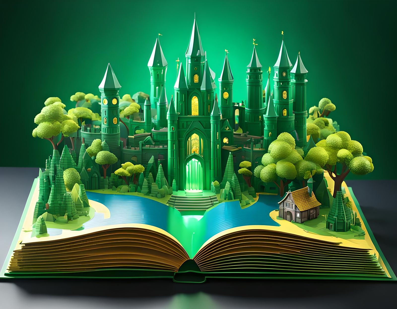 Emerald City Pop-Up Book: Fantasy Concept Art