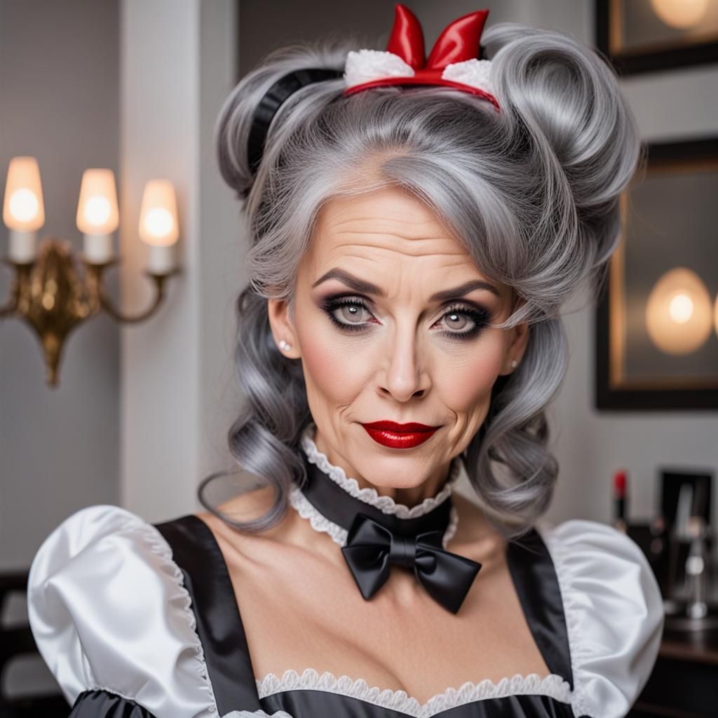 Elegant Woman with Smoky Eyes and Red Lipstick