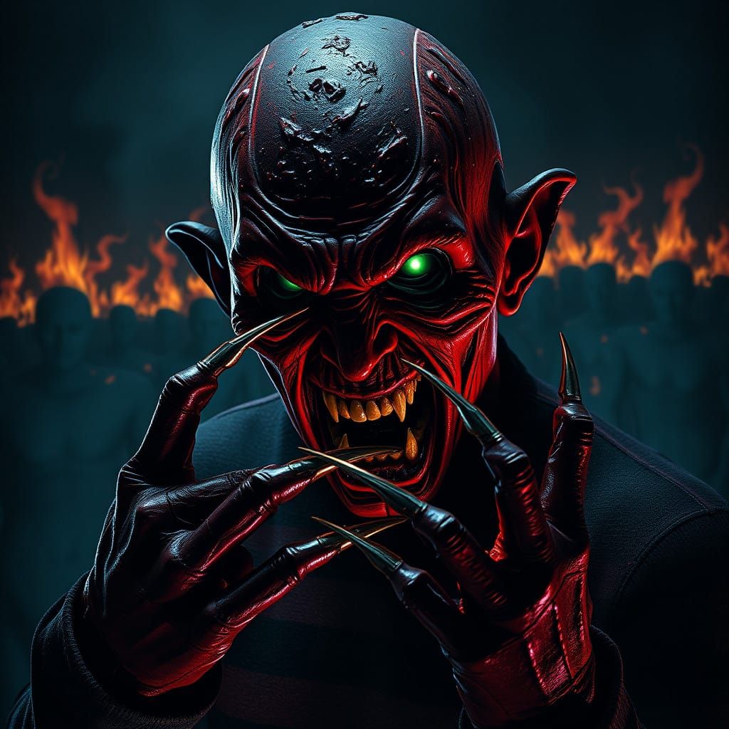Disfigured Dream Demon Freddy Krueger Radiates Sinister Ener...