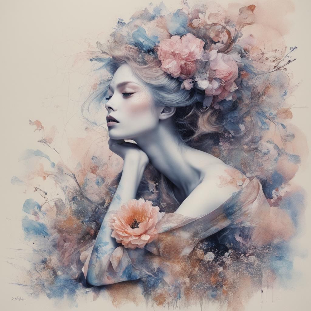 Tanya Dziahileva Vogue China Inspired Lithograph