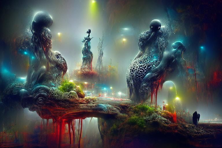 Creepy Dark Art: Hyperdetailed Film Noir Rendering