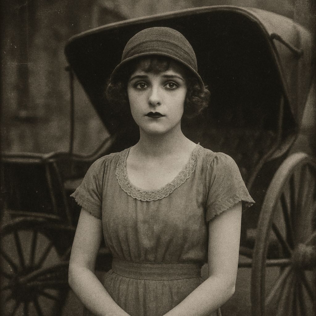 Vintage Portrait of a Woman in Silent Film Style