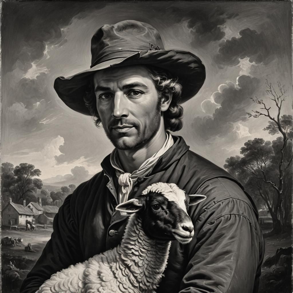 Black and white portrait