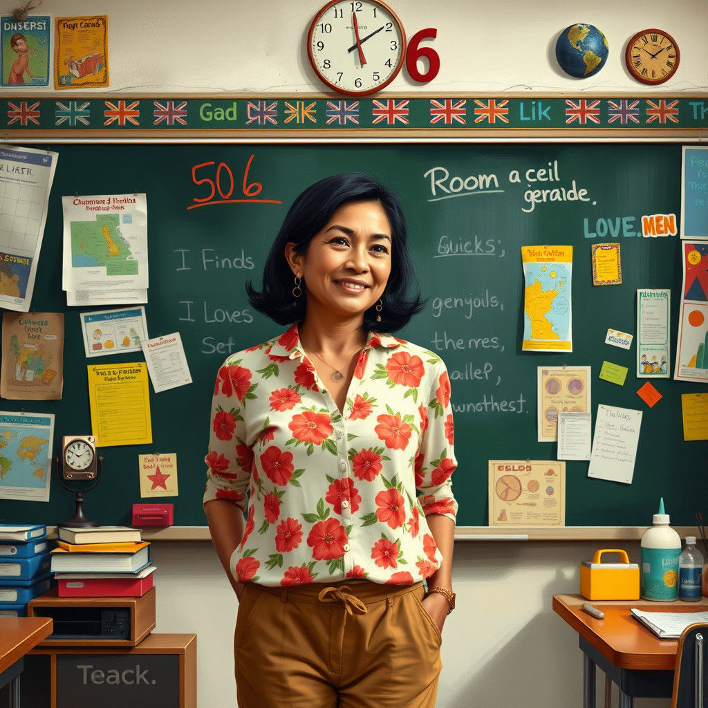 Welcoming Portrait of a 5th Grade Teacher