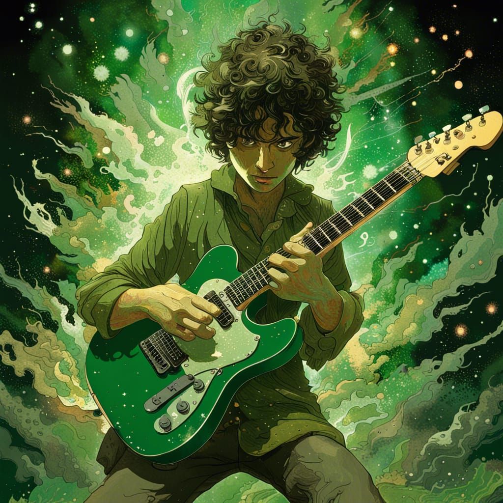 Frodo Baggins Shreds on Electric Guitar