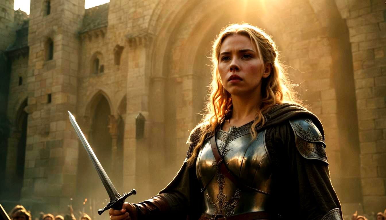 Dramatic Film Still: Scarlett Johansson as Éowyn