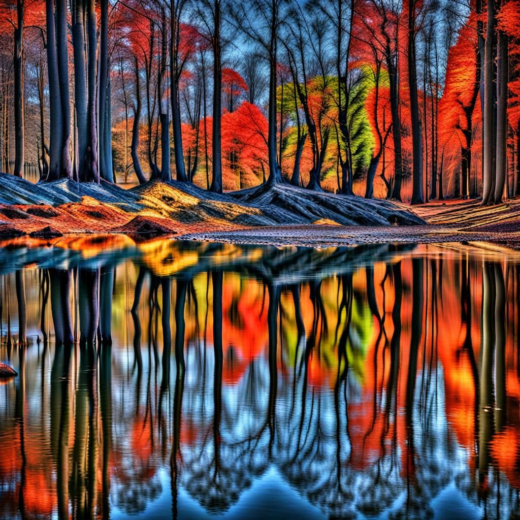 Abstract Reflections: Hyperrealistic Art in Complementary Co...