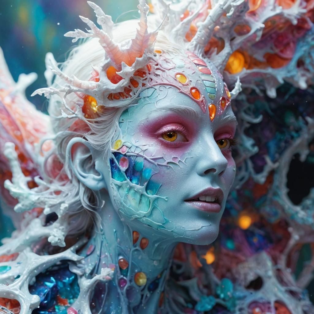 Psychedelic Entity in Oil Painting Style