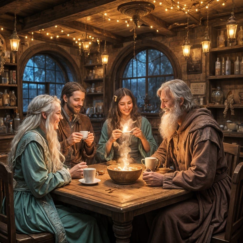 Wizards Gather in Cozy Fantasy Café