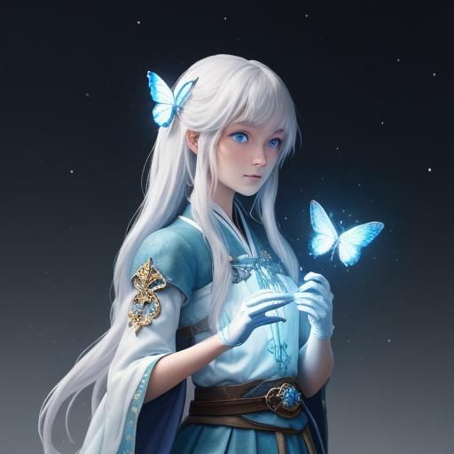 Whimsical Fantasy Art: Young Witch with Magic Sword