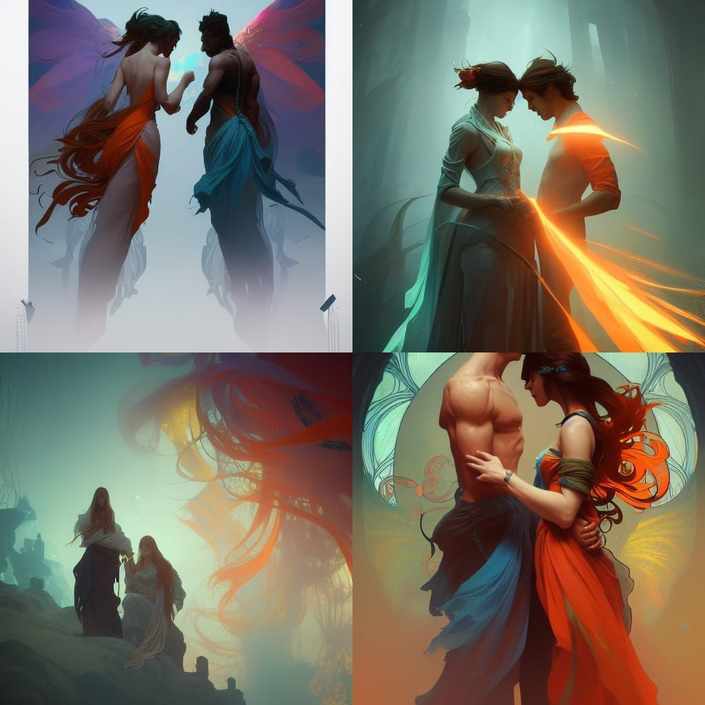 Soulmates Concept Art in Dynamic Lighting