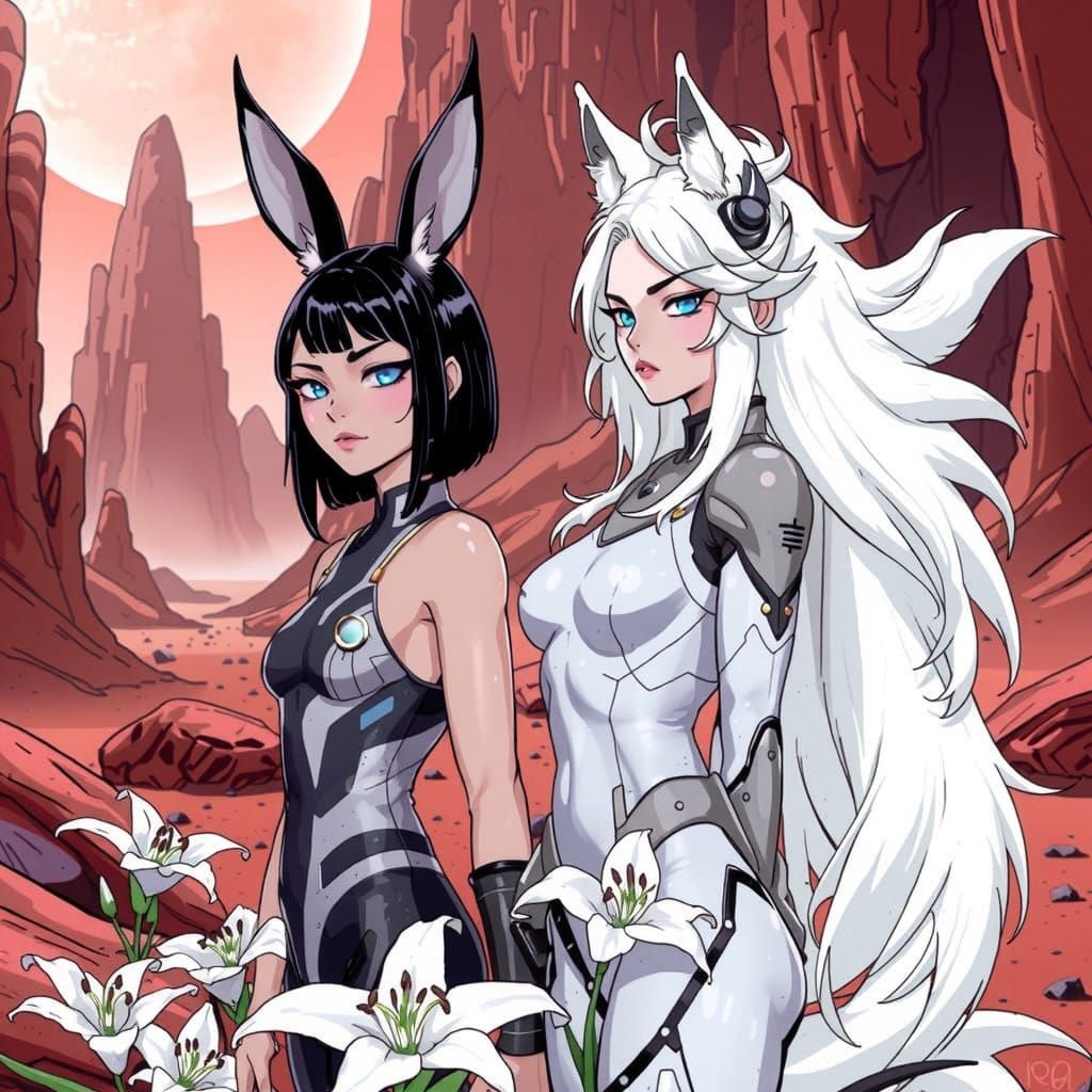 Moon and Wolfie sci-fi