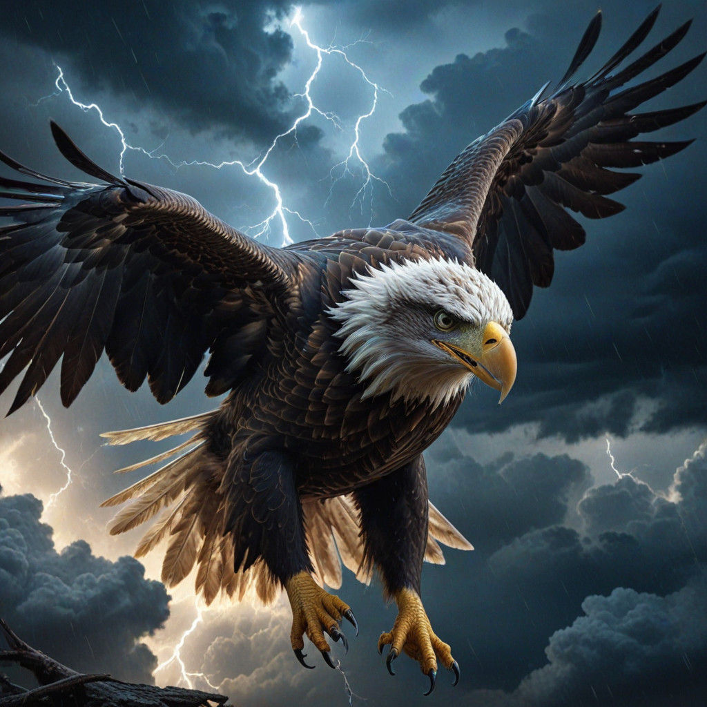 Majestic Thunderbird Unleashes Lightning Fury
