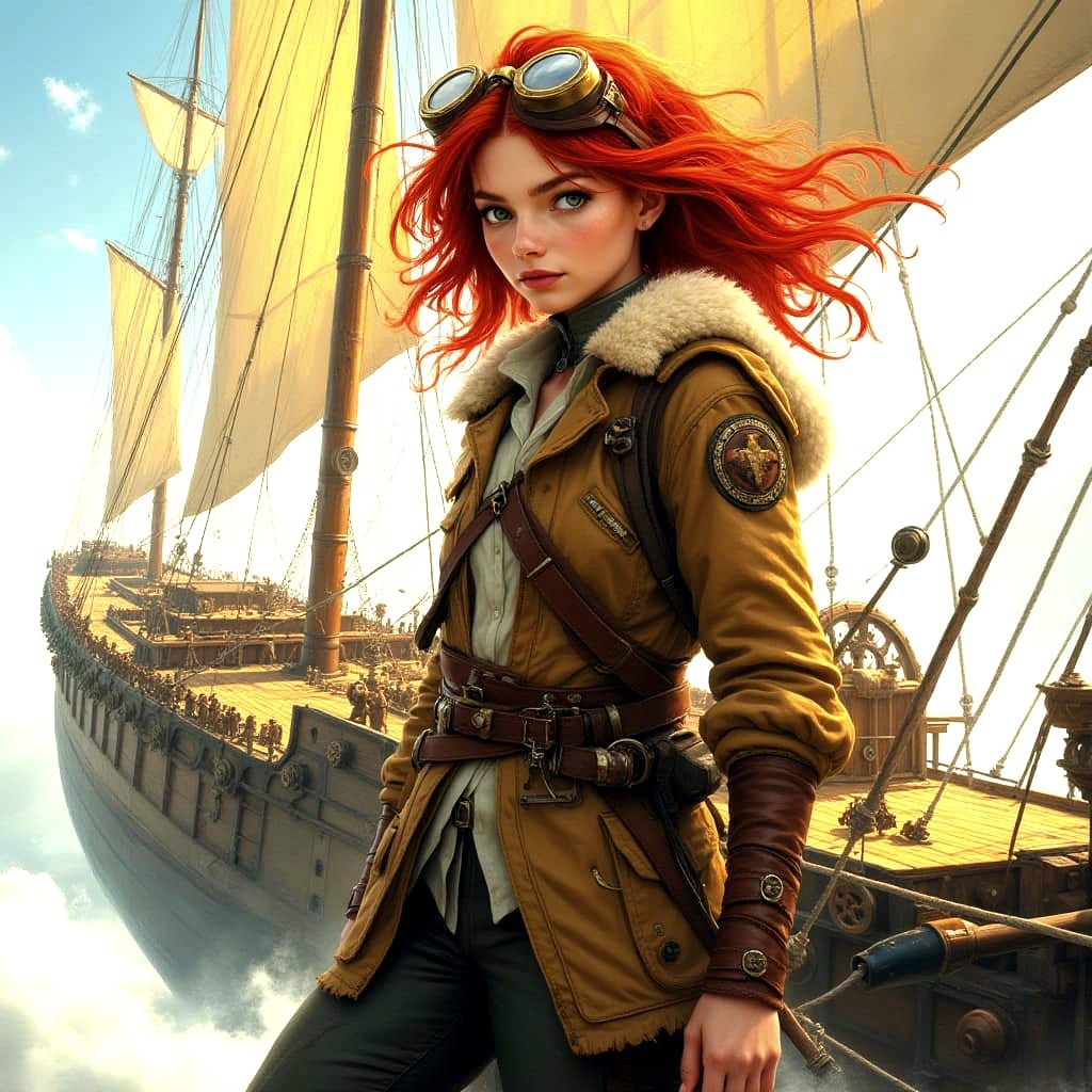 Steampunk Sailing Goddess