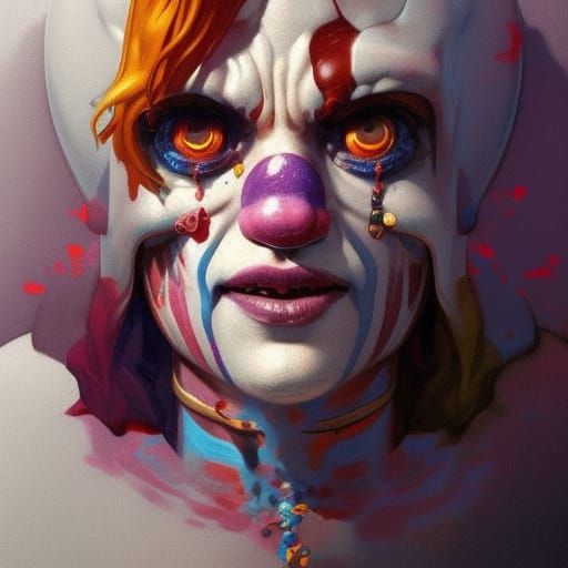 Hyperdetailed Clown God Portrait in Unreal Engine 5