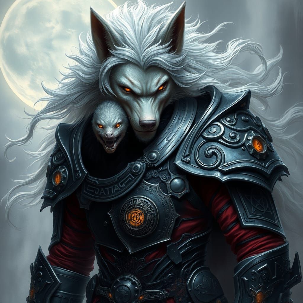 Man-Wolf Warrior in Gothic Armor