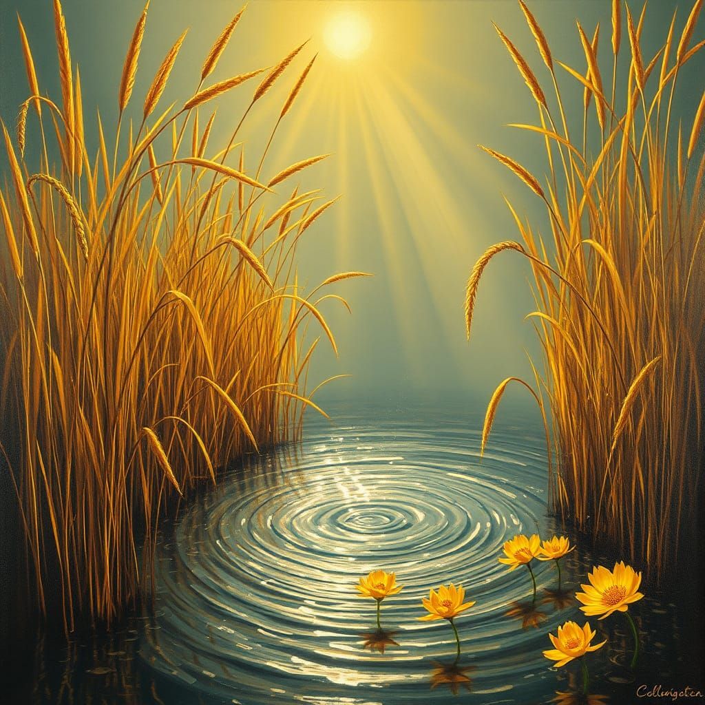 Surreal River Scene in Salvador Dali Style