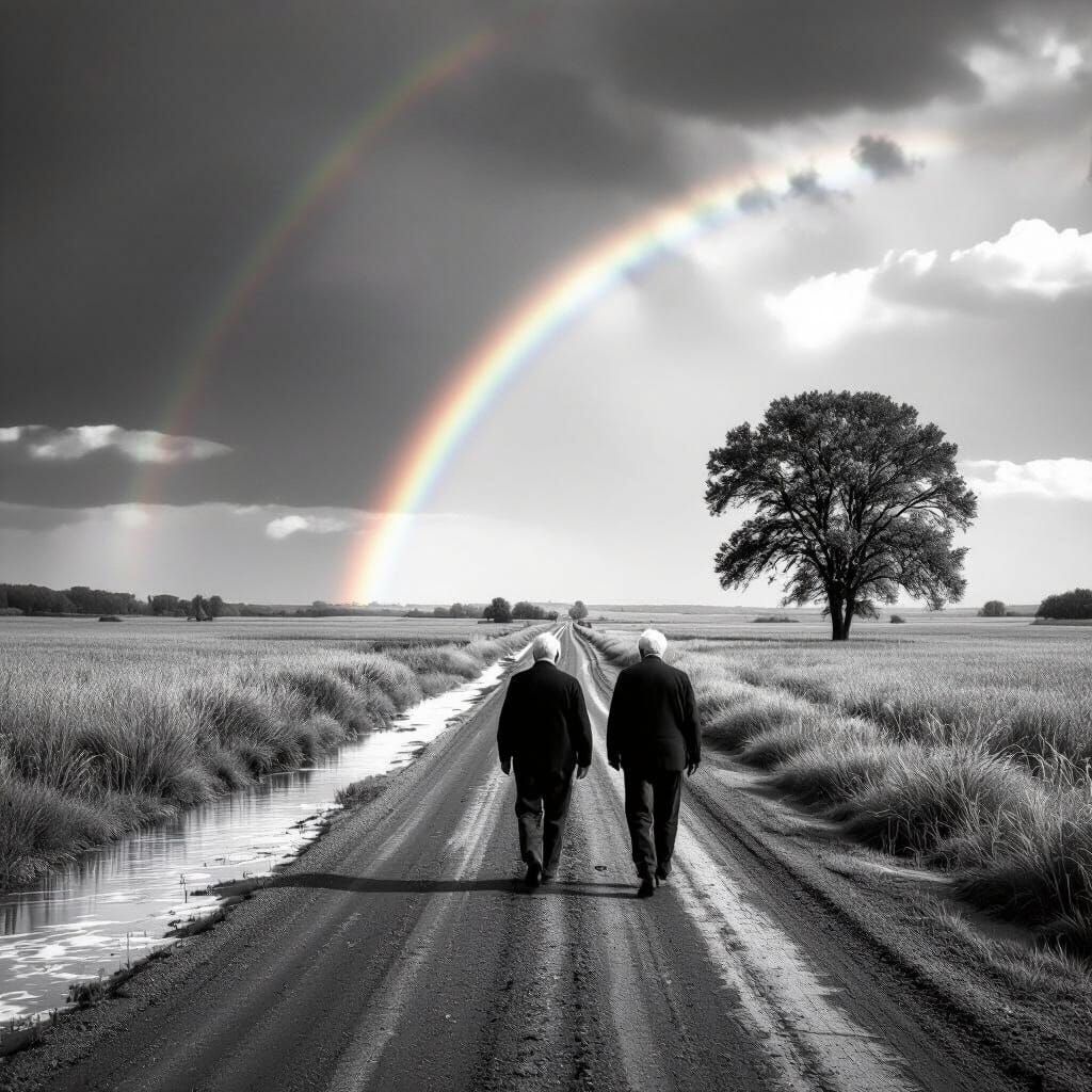 Monochrome Landscape with a Hint of Color