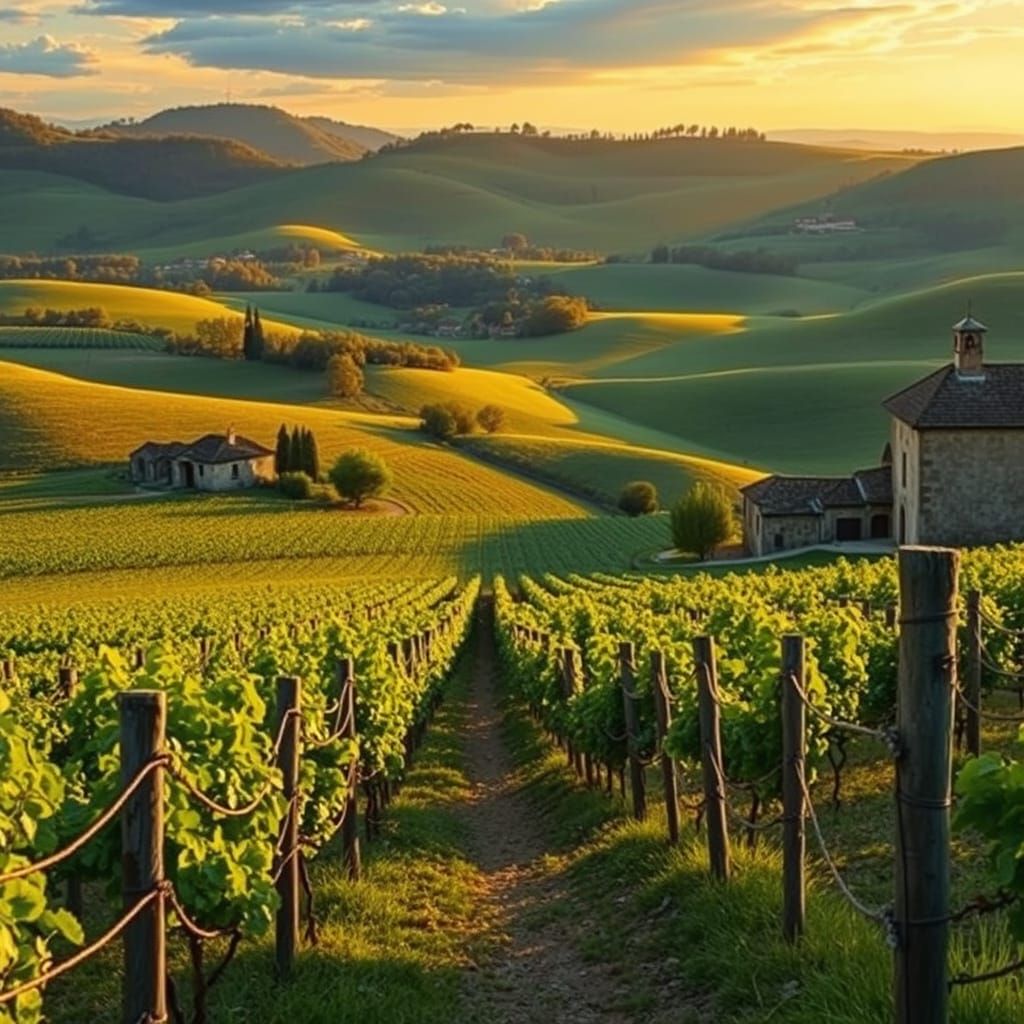 Serenity in the French Countryside, in Impressionist Style