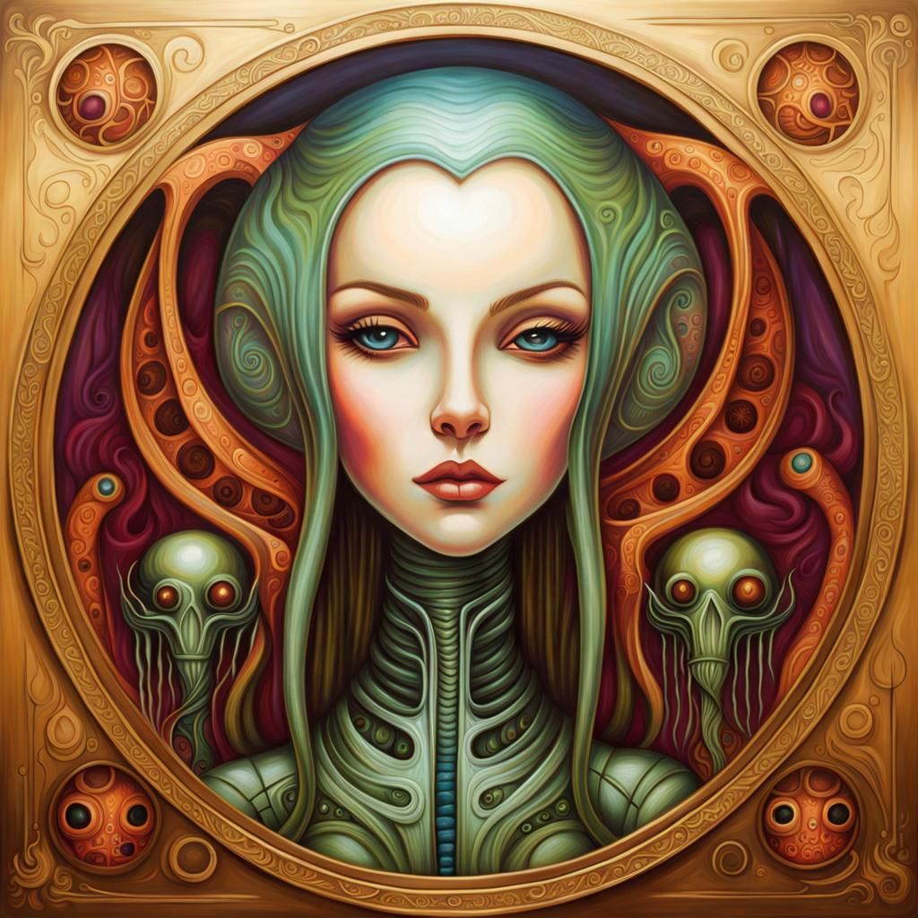 Dark Fantasy Portrait in Gothic Horror Style