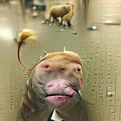 Brad Pitt as a Pit Bull, Photorealistic Portrait
