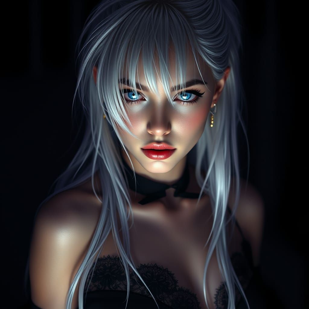 Dark Fantasy Portrait of a Mesmerizing Young Woman