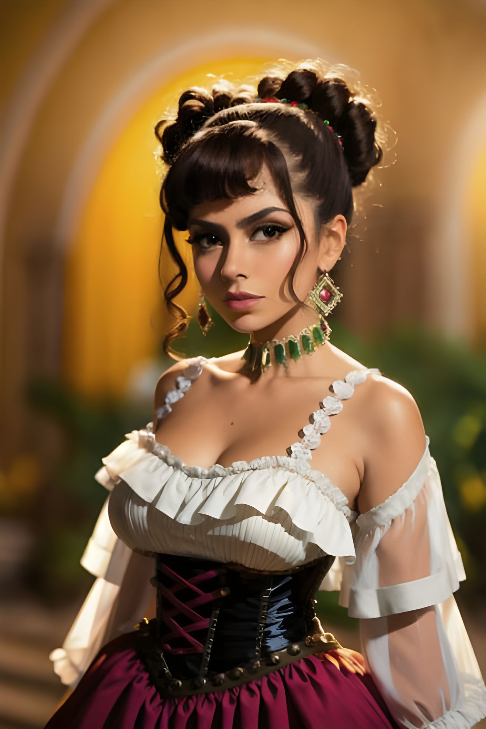 Mexican Senorita in Classic Western RPG Style