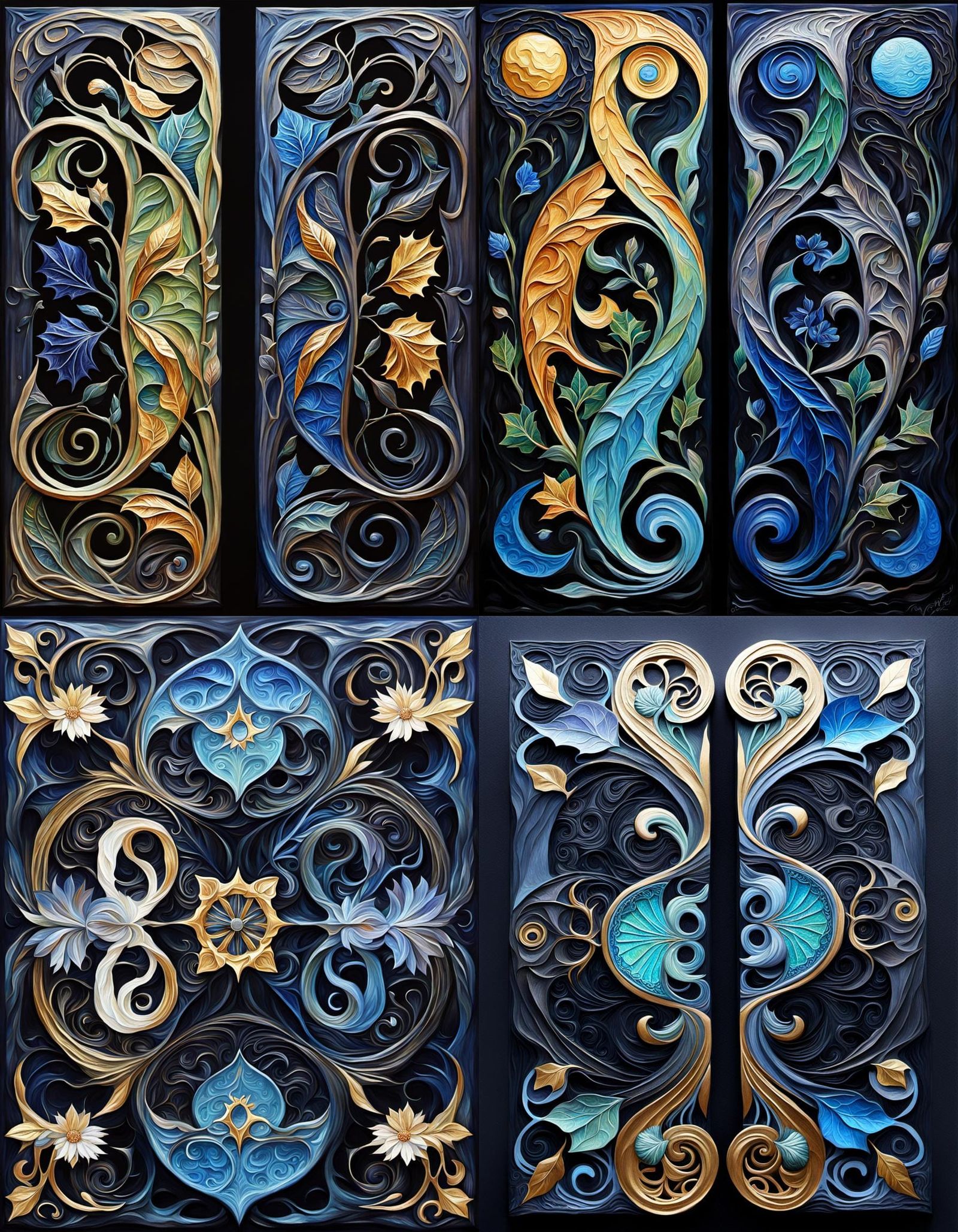 Art Nouveau Duality: Order and Chaos in Nature